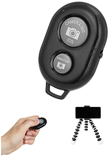 Amazon Basics Bluetooth Remote Shutter for iOS and Android with Bluetooth Technology, Useful for Selfies, Group Shots, self Portraits and Long-Exposure Shots | Works with Most Smartphones and Tablets 7 41rfV76lyAL