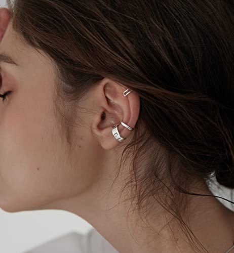 Minimalist Cuff Clip On 925 Sterling Silver Small Hoop Earrings for Women Teen Girls Cartilage Fashion Wrap No Piercing Ear Hypoallergenic2