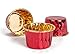 GOLDEN APPLE, Aluminum Foil Paper Mini Cake Baking Cups 50 Pack, Muffin Cupcake Baking Mold Cup Liners Baking Cups for Party Wedding Festival, cupcake liners Red in Gold