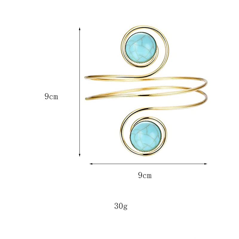 Caiyao Boho Upper Arm Bracelet Cuff Bangle Gold Silver Geometric Cuff Bracelets Mental Open Upper Arm Bangle Bracelet Adjustable Armband Jewelry for Women3