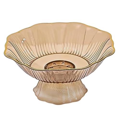 FytStycale Placa de Bocadillo en Pedestal para Frutas Y Dulces de Encimera de Cocina, Amarillo, Individual