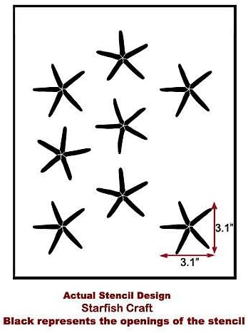 Starfish Furniture Stencil – Nautical Stencils for Walls – Starfish Stencil Designs – Reusable Stencil for Painting Walls and Floors – Try Stencil Instead of Wallpaper and Save Lots on Room Makeover