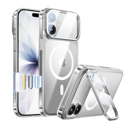 MAGIC JOHN �Ή� iPhone 17 �P�[�X �N���A ���ϖh�~ �ϏՌ� PC�ގ� �����h�~ �����^ �y�� ���C�����X�[�d�Ή� �X�}�z�P�[�X �N���A�P�[�X 6.3�C���`