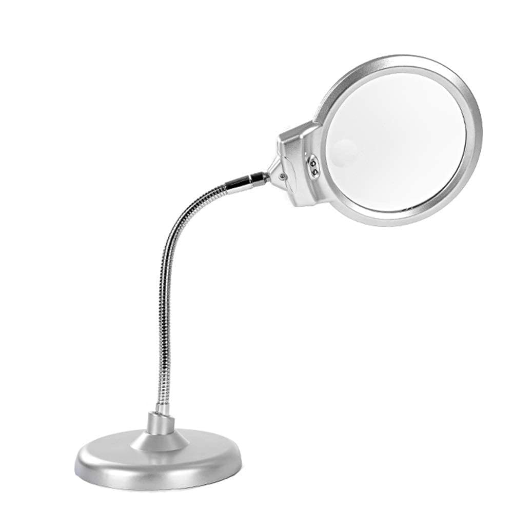asdchZen Magnifiers,Magnifiers Desktop Desktop Magnifying Glass With Led Light 10 Times Hd Reading For The Elderly