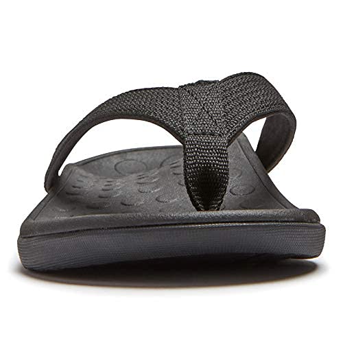 Vionic Unisex Wave Toe-Post Sandal - Flip-Flop With Concealed Orthotic Arch Support Black/Black Men's 10 Medium Us/Women's 11 Medium Us #TOP3