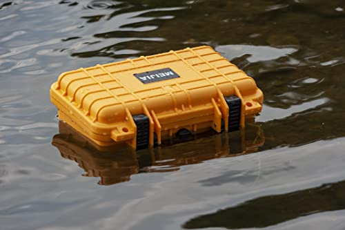 MEIJIA Portable All Weather IP67 Waterproof Protective Hard Case, Small Camera Case,Dry Case with Customizable Foam,Fit Use of Drones, Camera,Equipments, 11.65 ”x8.35”x3.78”(Yellow) - Thumbnail 5
