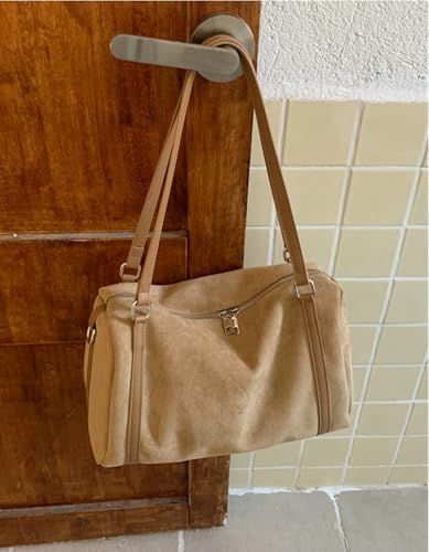 Slouchy Suede Hobo Boston Bags Women Cute Underarm Shoulder Bag Crescent Crossbody Purses Travel Satchels Tote Handbag 20254