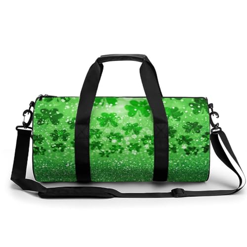 Sac de voyage feuilles vertes pailletées compact pour le week-end