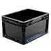 Produktbild Karton EU Eurobox geschlossen Schwarz 40 x 30 x 22 cm Transportbox Lagerbox Behälter Lagerkiste Stapelbox Lagerkasten Box Stapelbehälter Aufbewahrungsbox