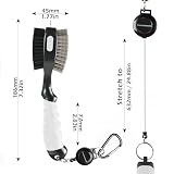 THIODOON 2 Pack Golf Club Brush and Groove Cleaner with Magnetic Keychain Golf Brush Oversized Head and Retractable Spike Golf Club Cleaner Golf Accessories for Men, Best Golf Gifts for Men