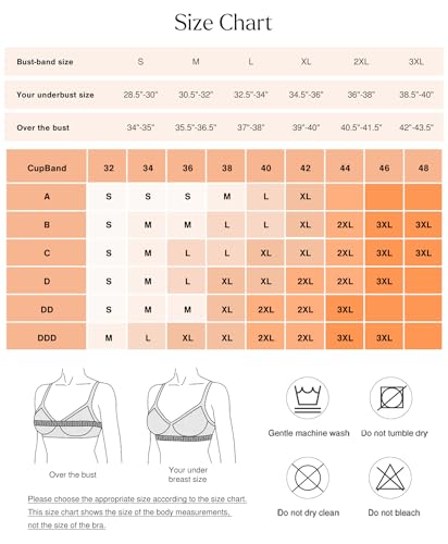 Popilush Seamless Bras for Women No Underwire White Small - image 7