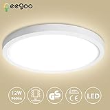 deckenlampe flach schwarz Blendfrei/Flimmerfrei: Diese led Deckenleuchten sind mit 960 Lumens in einem milch weißem Gehäuse und bieten ein gleichmäßiges/blendfreies und flimmerfreies Licht.