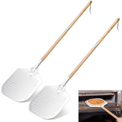 Maxdot 2 Pcs Perforated Pizza Peel 12 x 14 Inch