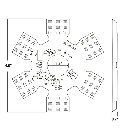 Partsam 2Pcs Ultra-Thin Hex Style Dual Function Interior 54 Led Air Breather Light 4.8" Decorative Air Cleaner Lamp For Peterbilt Kenworth Freightliner Trucks, Trailers, Rv Ip67 10-30V (Red) #TOP3