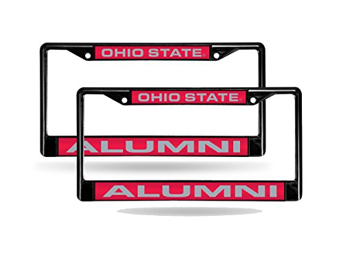 Ohio State Buckeyes Alumni Black Metal Laser Cut License Plate Frame - Set of 2 Frames