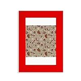 Quantité : 1 cadre Cadre photo en forme de maison avec flocons de neige et oiseaux Rouge