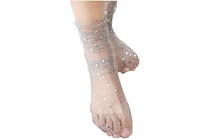 Blinged-Out Silver Socks: Embrace the Shimmering Night Sky
