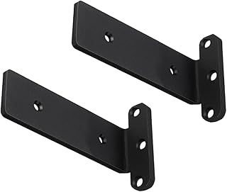 LABRIMP 2pcs Shelf Bracket Invisible Shelf Black Shelves Metal Brackets L Shelves Brackets Floating Shelves Brackets Right Angle Bracket Brackets for Shelves Metal Brackets for Shelves