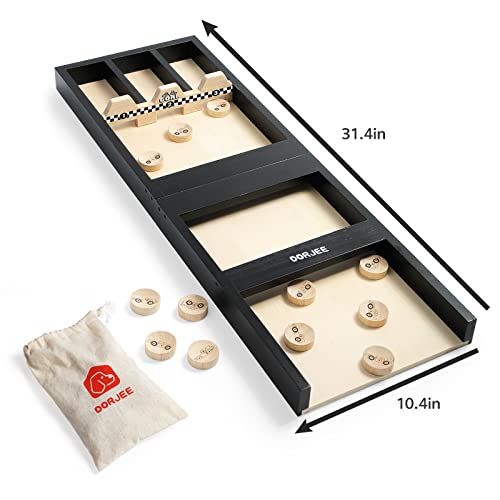 Dorjee Wooden Shuffleboard Kids Game, More Than Fast Slice Puck Games, Tabletop Games For Kids Ages 5-12 And Adults #TOP5