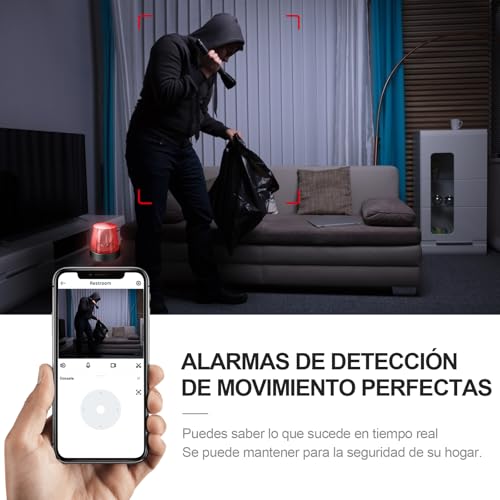 AOBOCAM Cámara Espía 4K Mini WiFi Interior/Exterior - Cámara Espía Oculta con Vision Nocturna/Detección de Movimiento, 2.4GHz, App Móvil (iOS/Android)，Casa/Oficina/Coche (Q18) (Q18) - imagen 5