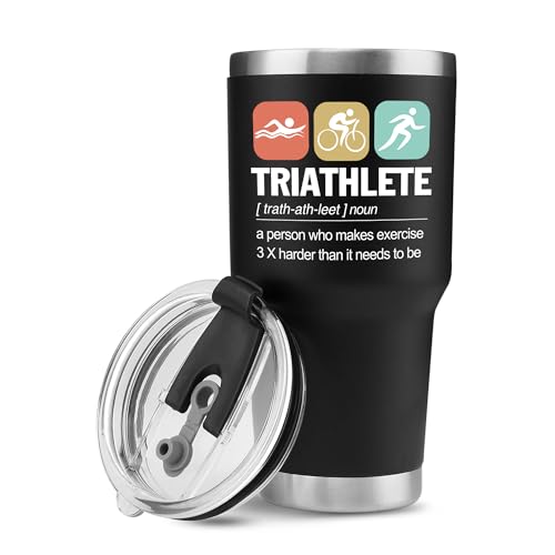 Panvola Triathlete Definition Triathlon Gifts Tumbler 30oz Black