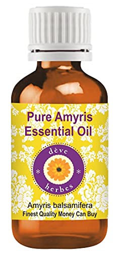 Image of Deve Herbes Amyris Essential Oil (Amyris balsamifera) Pure | Non-Sticky | Non-greasy | Lightweight | Men & Women | All Skin Types | Steam Distilled 50ml