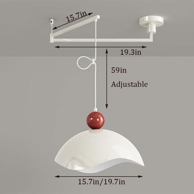 Lustre de salle à manger en fer et design de bascule créative - 7