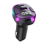 Alanph Bluetooth 5.3 Car Adapter, PD &QC3.0 Fast Charging FM Radio Transmitter for Car, Radio Bluetooth Receiver, Hands-Free Calling, U Disk & Colorful Light