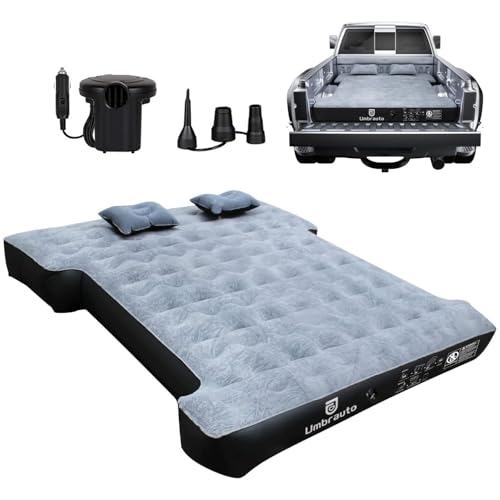 Umbrauto Truck Bed Air Mattress for 6-6.5ft Full Size Short Beds Inflatable Mattress with Pump Pick Up Bed Air Mattress for Truck Tent Camping