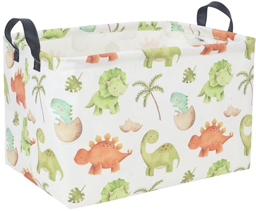 Image of Dinosaur Baskets Storage Basket Gift Basket Rectangular Cute Storage Bin Box Organizer Book Shelf Bins Dinosaur Room Decor(Cute dinosaur)