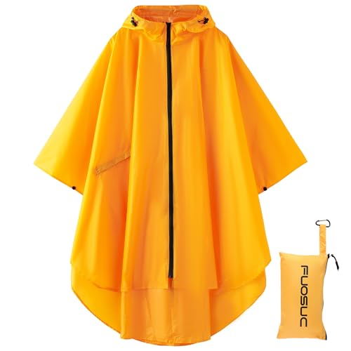 Image of Hooded cape style waterproof raincoat suitable for outdoor activities, hiking, mountaineering, and both men and women