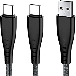 Cámaras De Seguridad Compatibles Con 5G KCgrape Cable PS5,Cable de Carga Para Mando PS5 Controller/Playstation 5/Sony PS5 DualSense/Xbox Series X/Series S,Largo Trenzado de Nylon Cable Cargador USB Tipo C 3M (3 Metros) 2 Pack Carga Rápida