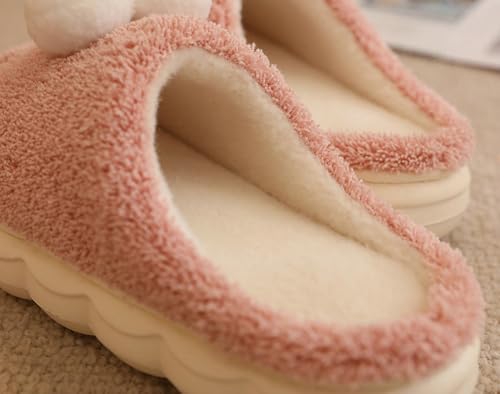 Cartoon Character Plush Slippers Closed Toe Anti Slip Thickened Warm Indoor Outdoor House Shoes for Women3