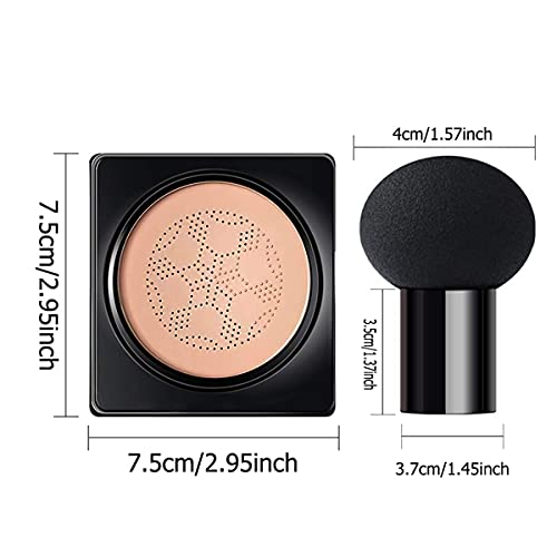 Mushroom Head Air Cushion Cc Cream Foundation Bb Cream Foundation Makeup Moisturizing Cc Cream Liquid Foundation,Concealer Lasting Makeup Foundation Even Skin Tone Makeup Base Primer(Natural) #TOP6