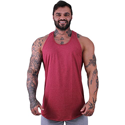 Kit 4 Regatas Longline Masculina Cavada MXD Conceito Treino Academia Musculação Sem Estampas Lisa (G