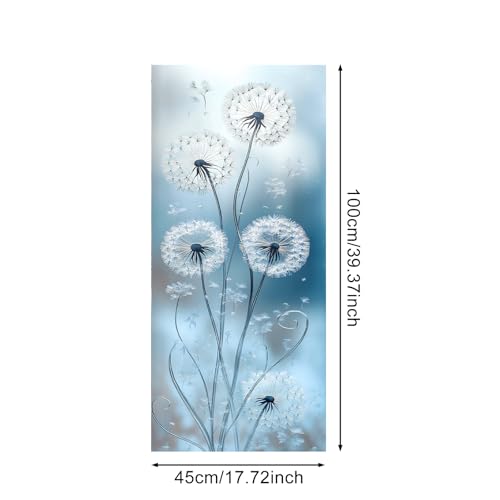 Vinilo decorativo para ventana IVN diseño Diente de León azul 17.7 x 39.3 pulgadas miniatura 3