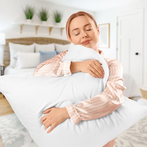 Utopia Bedding KopfKissen (2er Set), 80 x 80 cm Schlafkissen, Atmungsaktiv et Weich Kissen (Weiß)