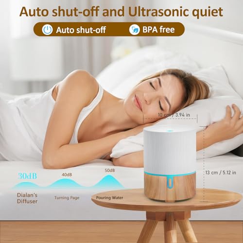 Essential Oil Diffuser Ceramic Electric Aroma Diffuser Aromatherapy Fragrance Humidifier with 7 Colors LED Light Ultrasonic Auto-Off Function for Home Office Yoga - Image 5