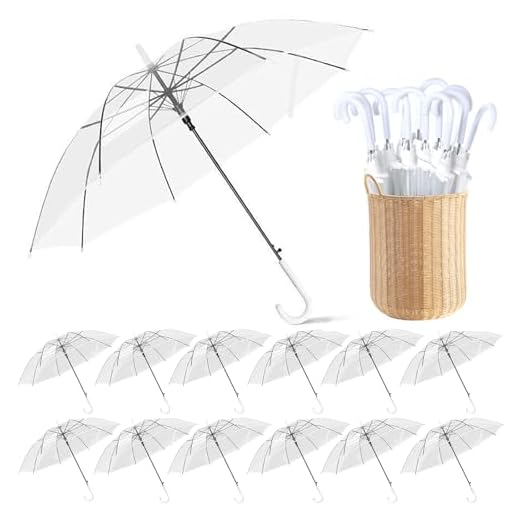 Large 52 Inch Clear Bubble Umbrella Set