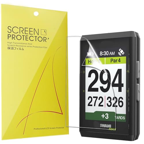 Lamshaw Compatible for IZZO Golf Swami Max Screen Protector, [6 Pack] Full Coverage TPU Clear Film Compatible for IZZO Golf Swami Max Handheld (6 Pack)