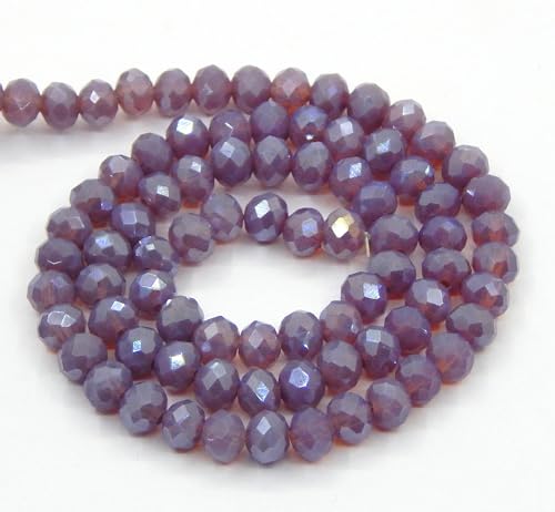 Perlin Pack of 160 Czech Bohemian Crystal Beads, 3 mm x 2 mm, Czech Beads, CZ Glass Faceted Rondelle Beads, Glass Beads
