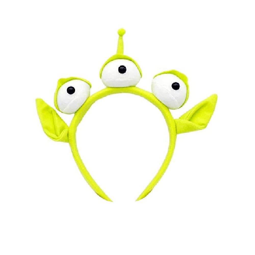 Wanjinyou Green Monster Headband, Party Eyeball Hairband Alien Furry Costume Headdress, Party Cosplay Gift, M