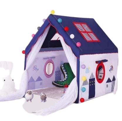 SANGANI Kids Theme Play Theme Tent House for Kids 3-13 Year Old Kids Girls and Boys,Blue City=0011