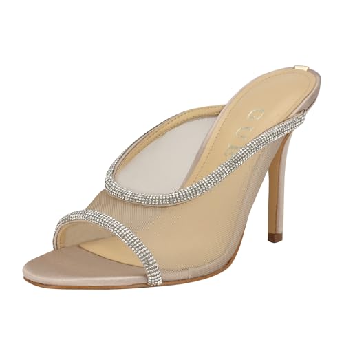 Guess Women's Mansa Sandal, Light Natural Embellished 110, 8 by GUESS - Used condition - US$78.34