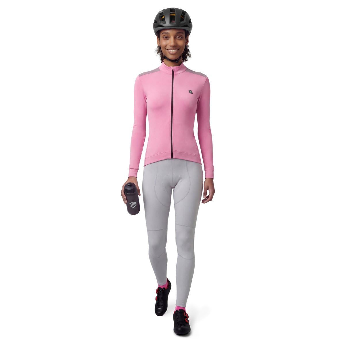 Maillot Ciclismo térmico Manga Larga M4 Mujer Ropa de Ciclismo Tejido Italiano y Transpirable