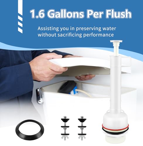 Toilet Flush Valve Replacement for Model # 211-11-1/2\", Compatible with Mansfield Toilet Tank Models, Comes with Tank to Bowl Repair Kit, for Use with Mansfield Het Toilets