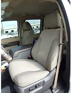 Durafit Seat Covers, F485-Seat Covers in Brown Leatherette Compatible with Ford F250-F550 Front Bucket Seats with Side Impact airbags