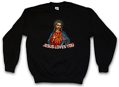 Sweatshirt Jesus Loves You Urban Backwoods - Pull à col rond confortable pour homme et femme