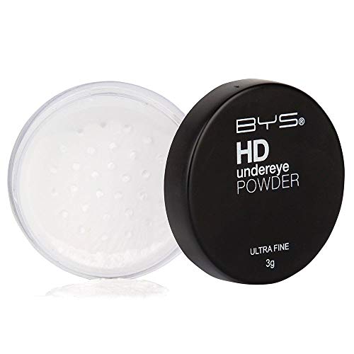 BYS HD Undereye Loose Powder Ultra Fine Transparent - Includes Bonus Powder Puff, Silica and Vitamin E