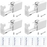 SLVIEKAE 4 Pack Nose Piercing Kit, Disposable Safe Sterile Nostril Perforated Gun, Self Nose Piercings Unit, Nostril Stud Puncture KitsTool (Silver)